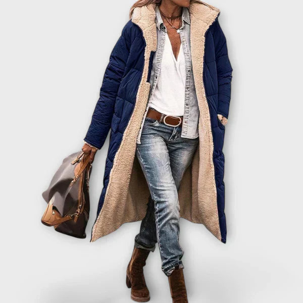 flora - Comfortable Faux Fur-Lined Coat