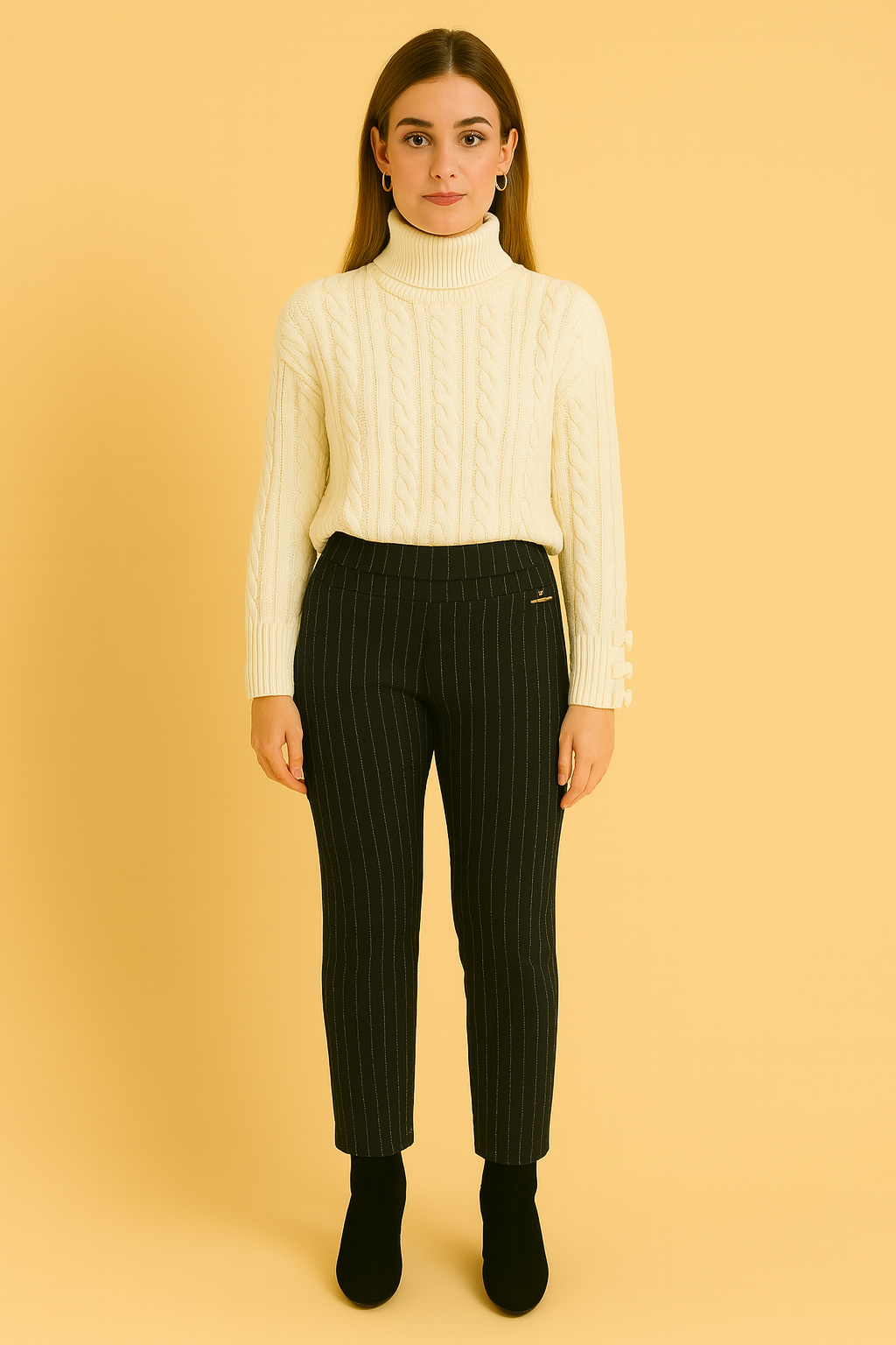 Arielle | Women's Stretch Pants with High Waist