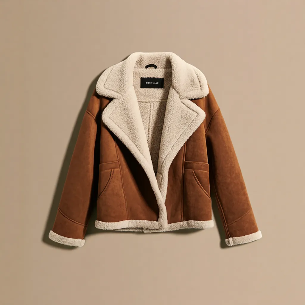 Cecily - French Vintage Lamb Wool Women Coat Patchwork