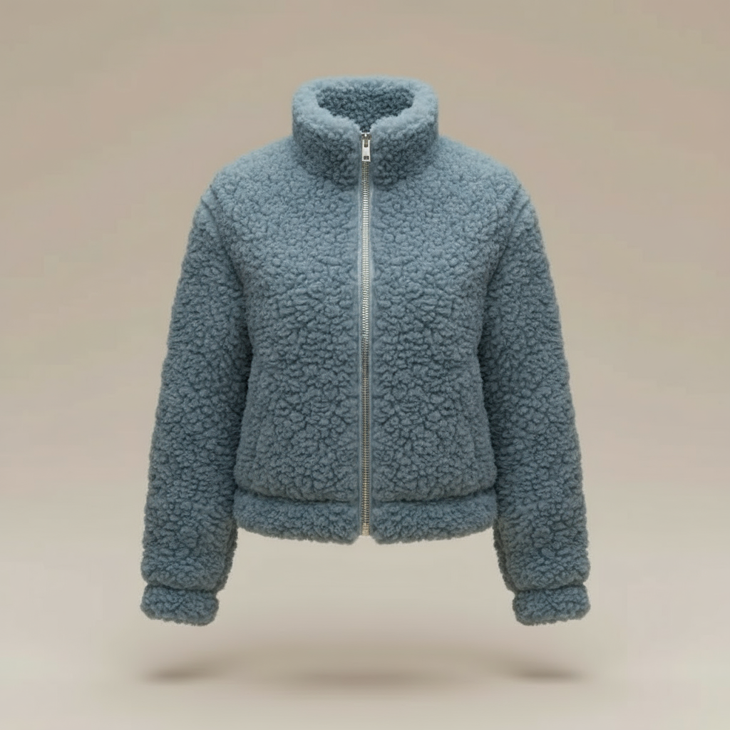 Delphi - Winter Lamb Wool Short Coat For Women