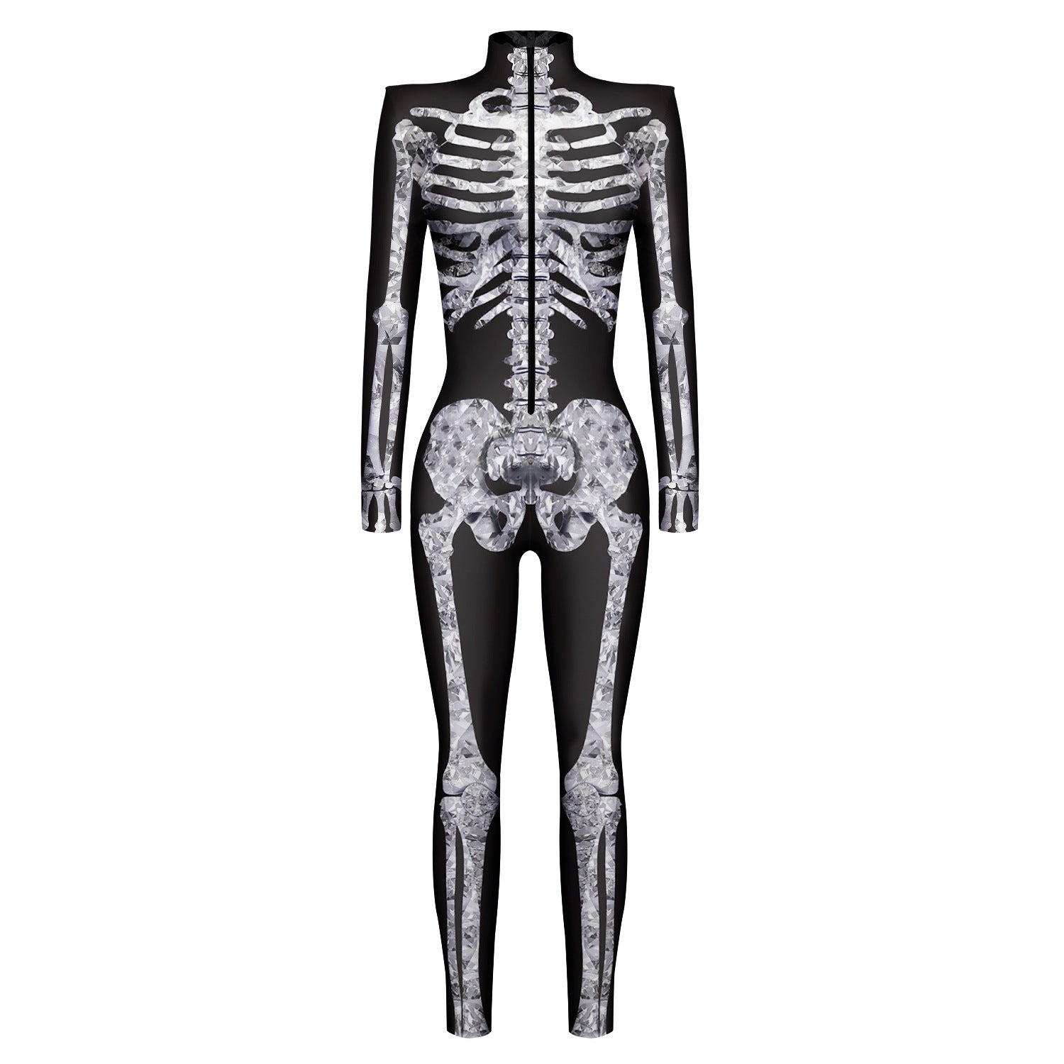 Dames Halloween Skelet Catsuit | Melissa