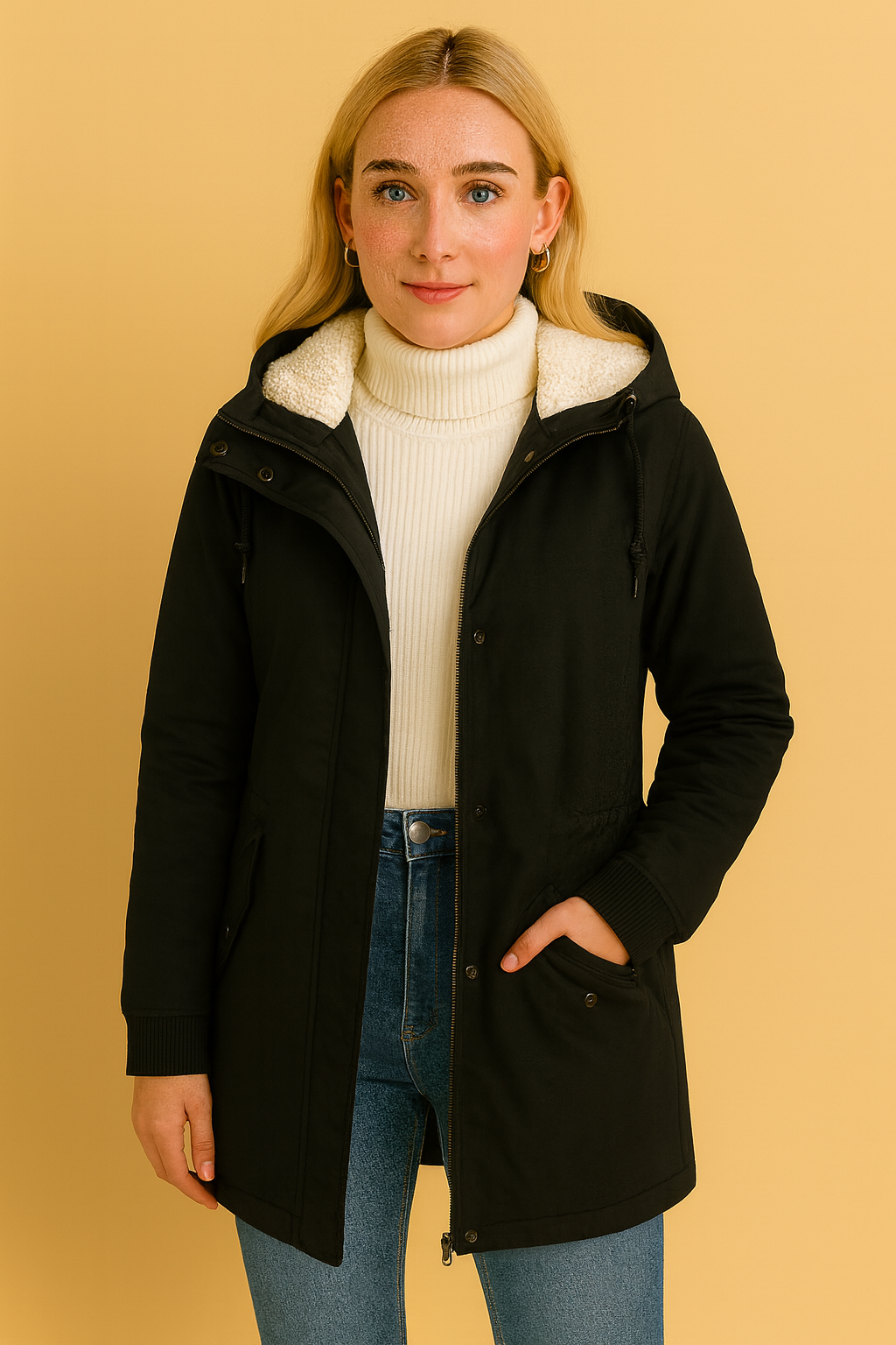 Dames Jas met Capuchon en Faux Fur Voering | Baily