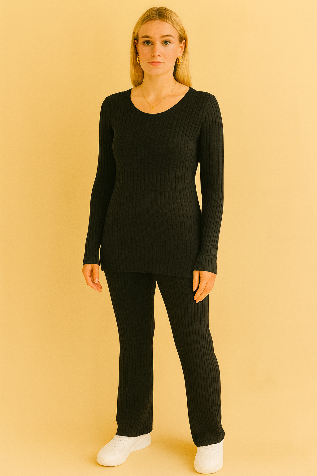 Delore | Women's 2-Piece Ribbed Set