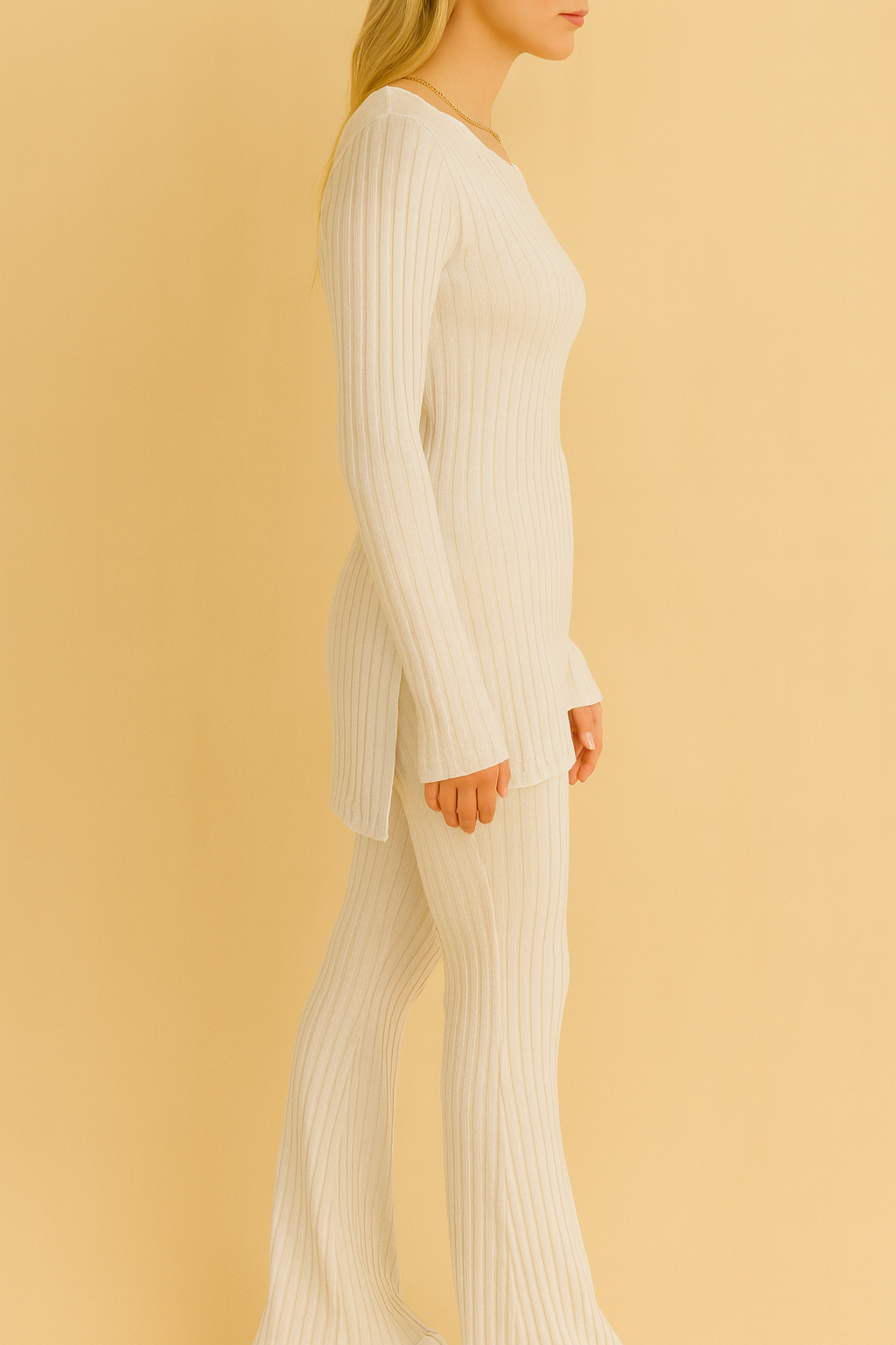 Delore | Women's 2-Piece Ribbed Set