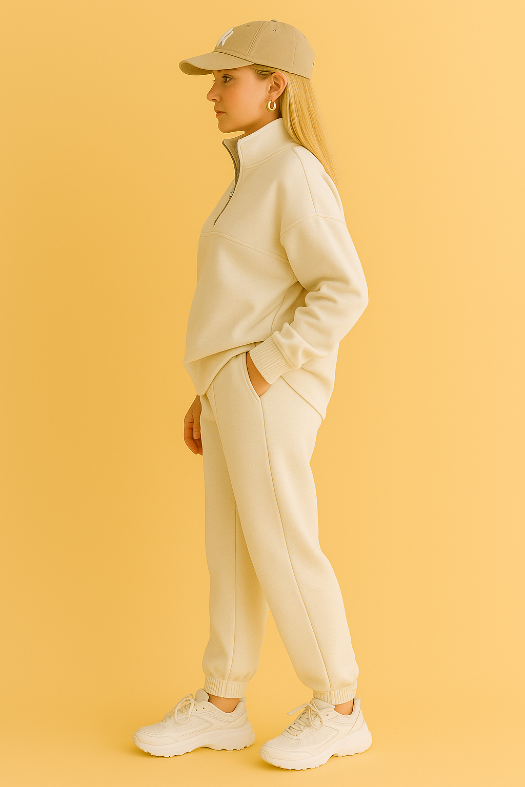 Dames 2-Delige Katoenen Trainingsset met Rits | Deborah