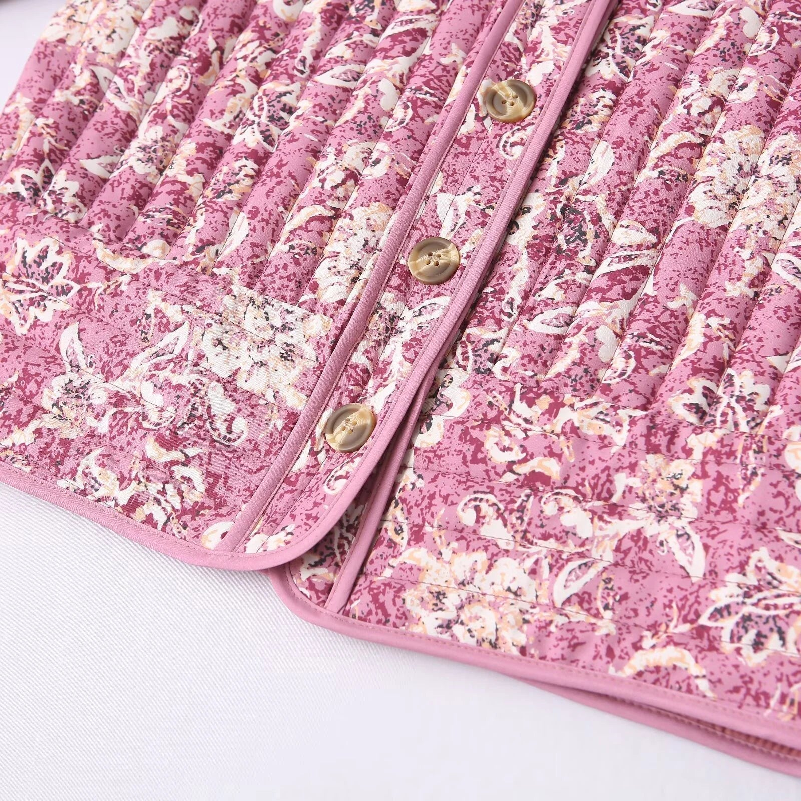 Dames Gewatteerde Bloemenprint Jas | Brielle