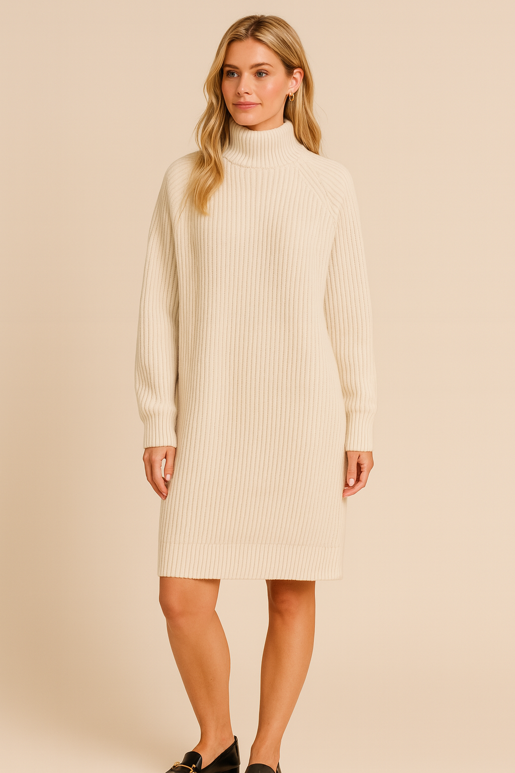 Dames Gebreide Col Jurk met Oversized Pasvorm | Nayeli