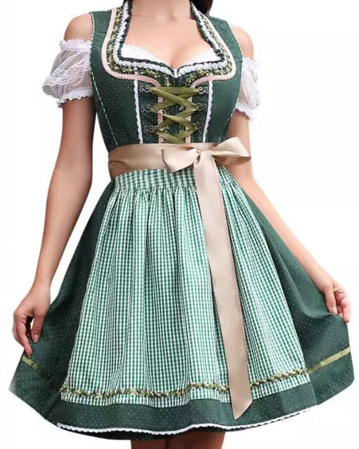 Dames Feestelijke Oktoberfest Jurk met Pofmouwen en Losse Fit | Nelly