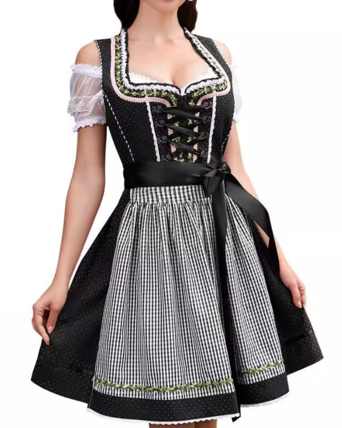 Dames Feestelijke Oktoberfest Jurk met Pofmouwen en Losse Fit | Nelly