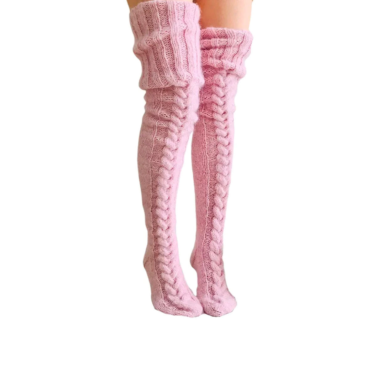 Dames Warme Gebreide Overknee Sokken | Louisa