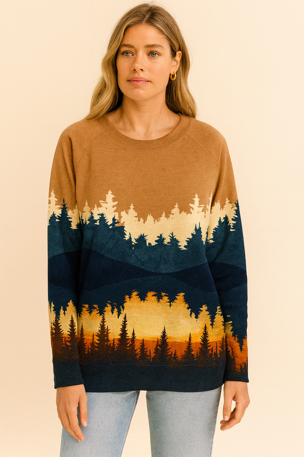 Dames Comfortable Trui met Natuur Print | Richarda