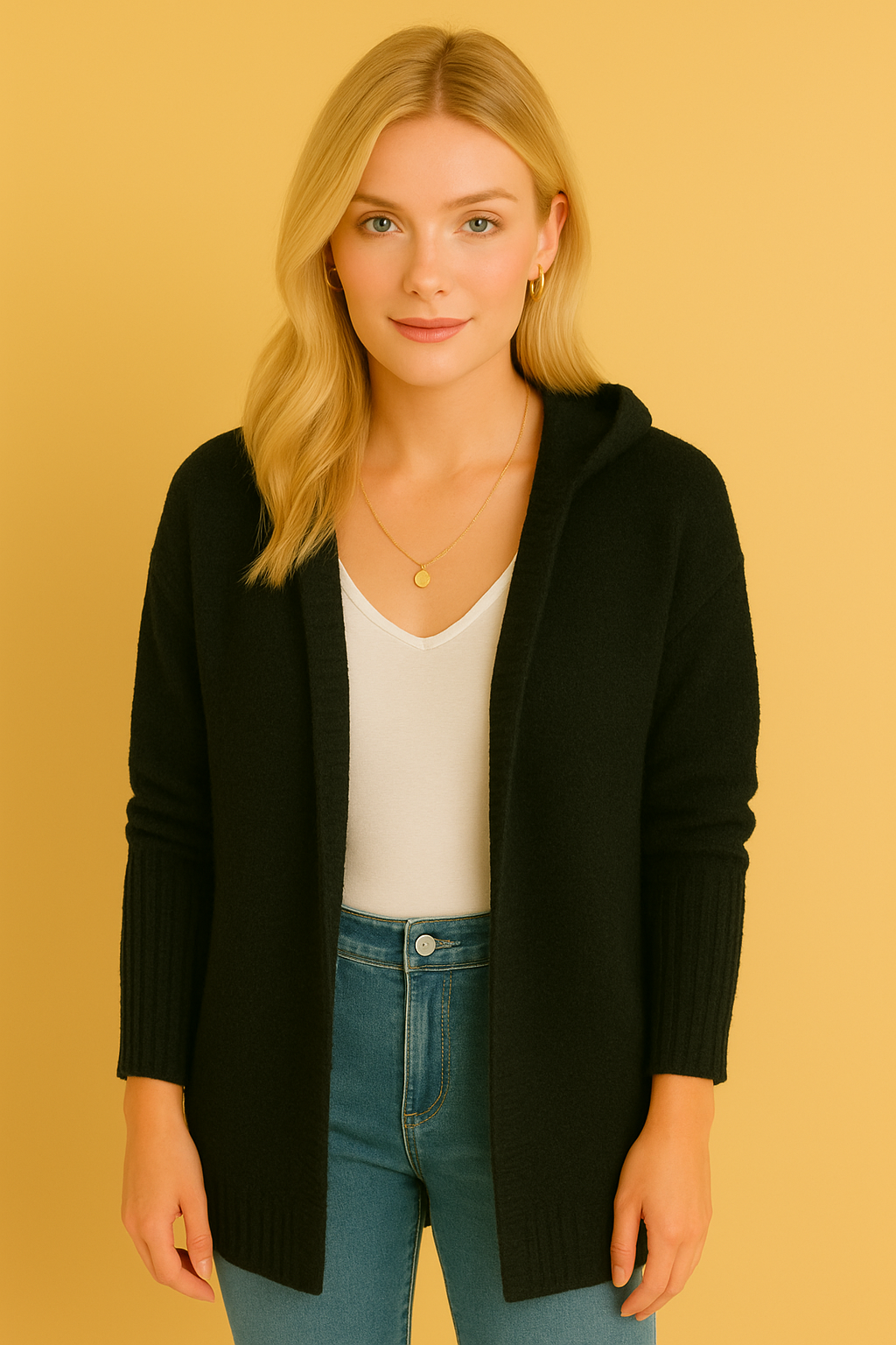 Dames Ruimvallende Vest met Capuchon | River