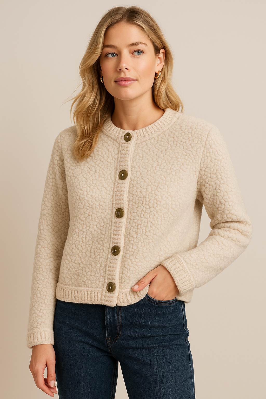 Dames Teddy Overshirt met Knopen | Romana