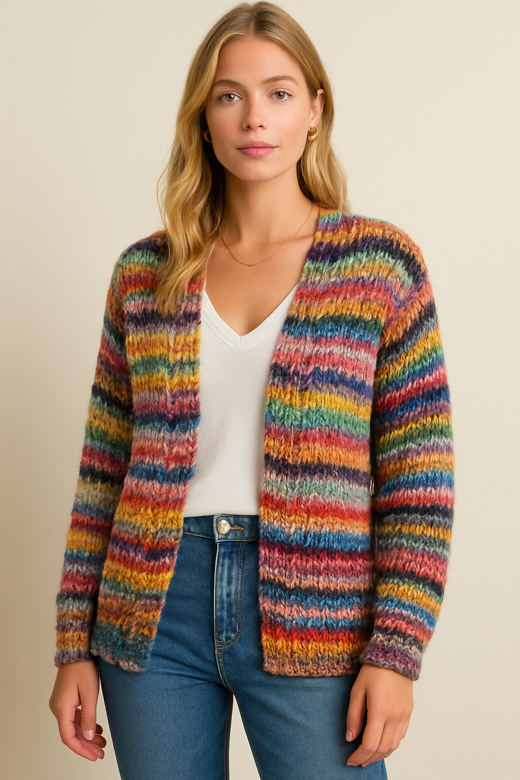 Dames Handgemaakt Kleurrijk Vest | Ruth