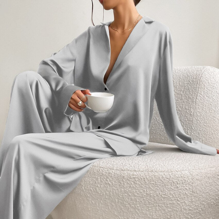 Dames Luxe Satijnen Pyjama Set | Florence