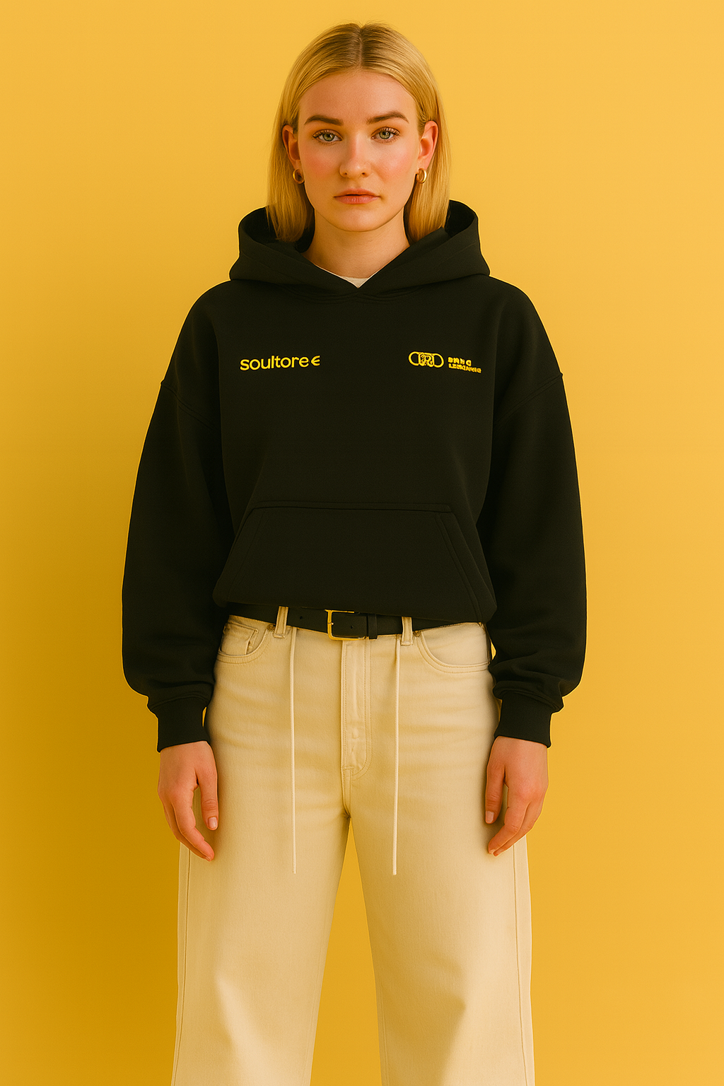 Dames Hoodie Ruimvallend met Opdruk | Solange