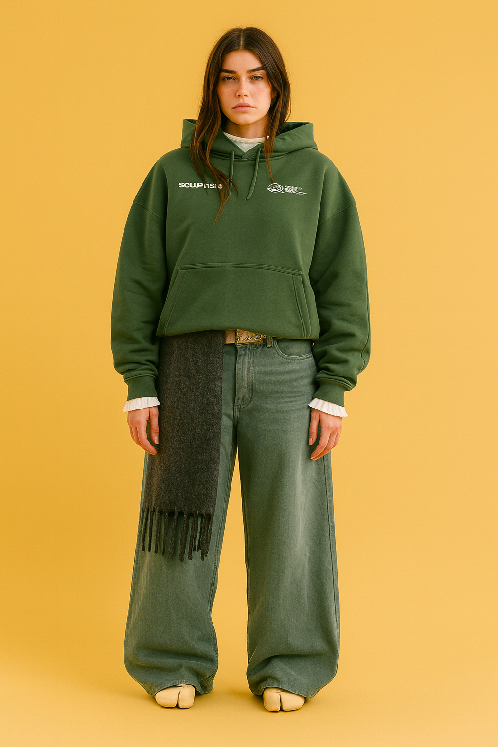 Dames Hoodie Ruimvallend met Opdruk | Solange