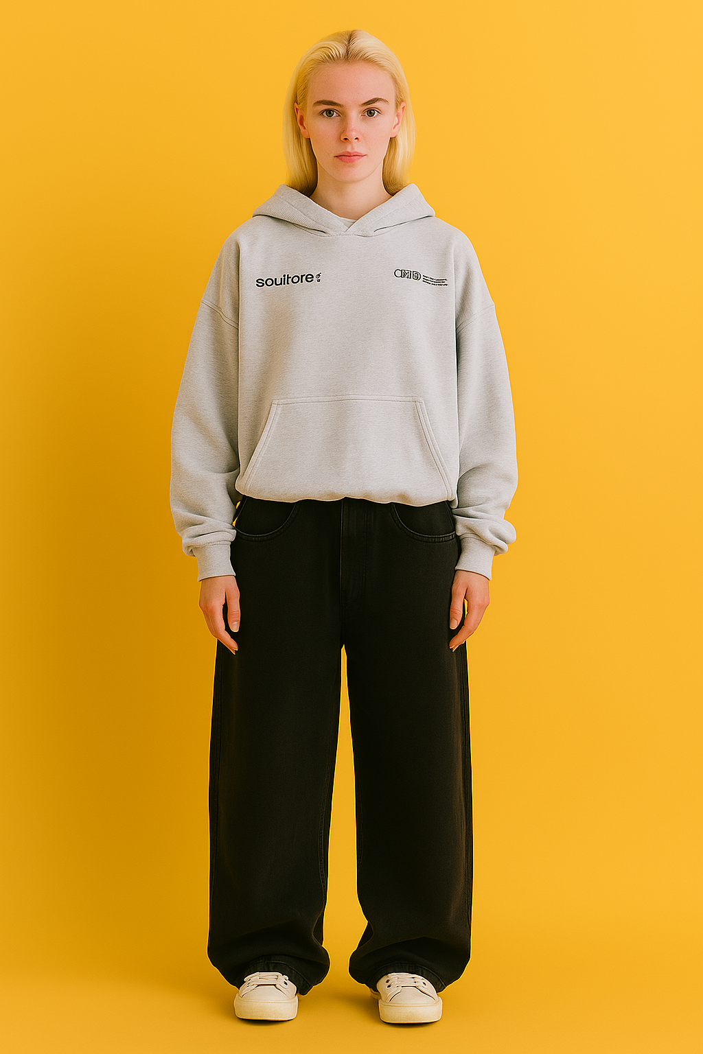 Dames Hoodie Ruimvallend met Opdruk | Solange