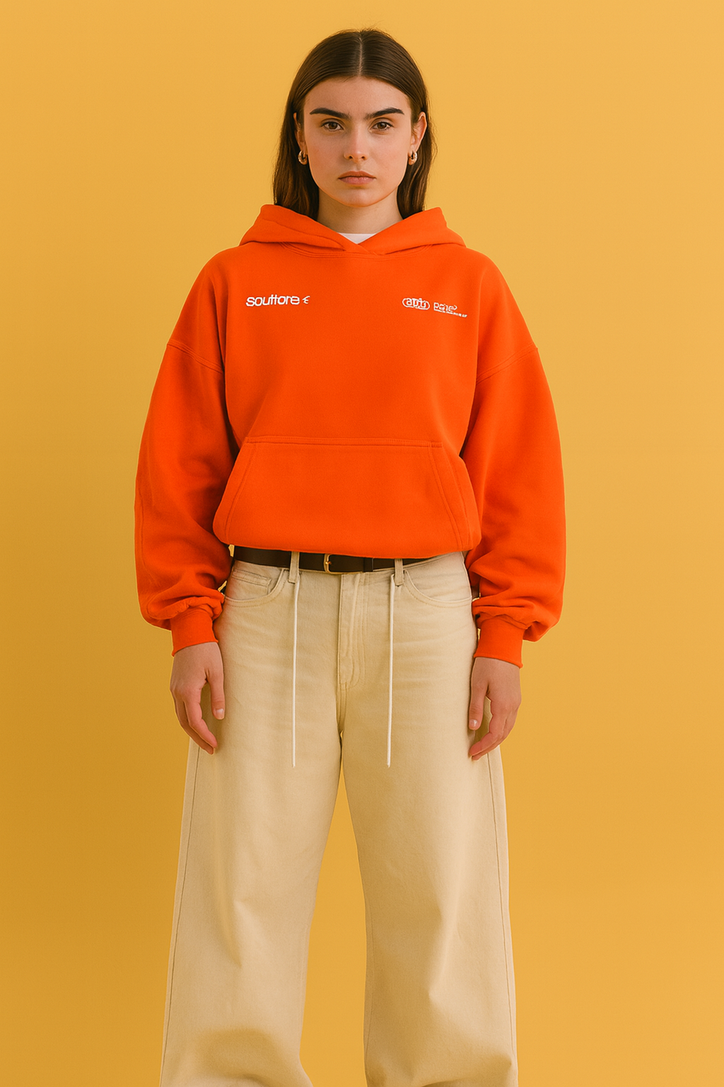 Dames Hoodie Ruimvallend met Opdruk | Solange