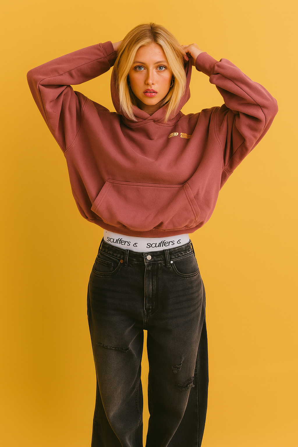 Dames Hoodie Ruimvallend met Opdruk | Solange