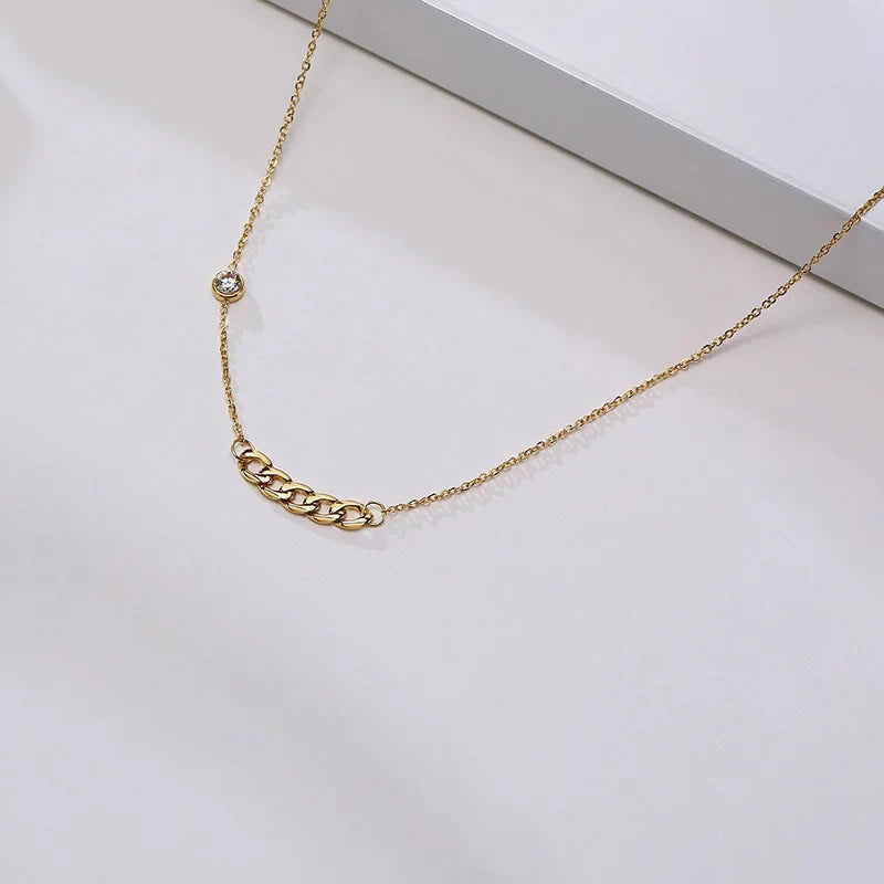 Radiant Sideways Cross Necklace
