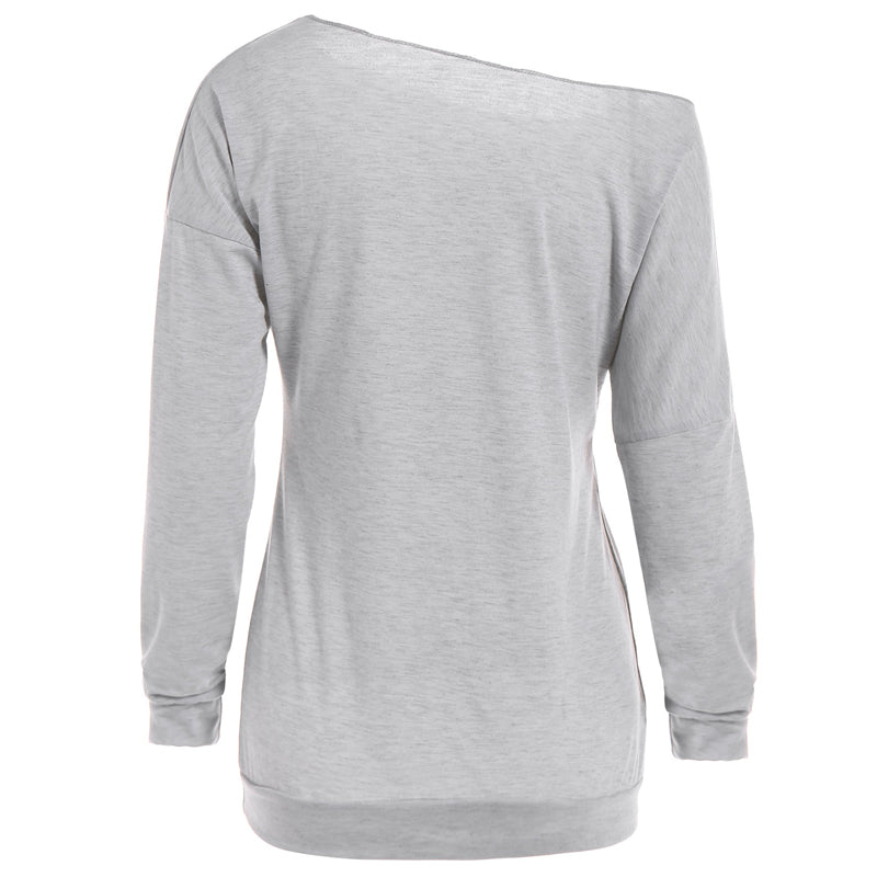 Dames Halloween Off-Shoulder Trui met Pompoenprint | Tasha