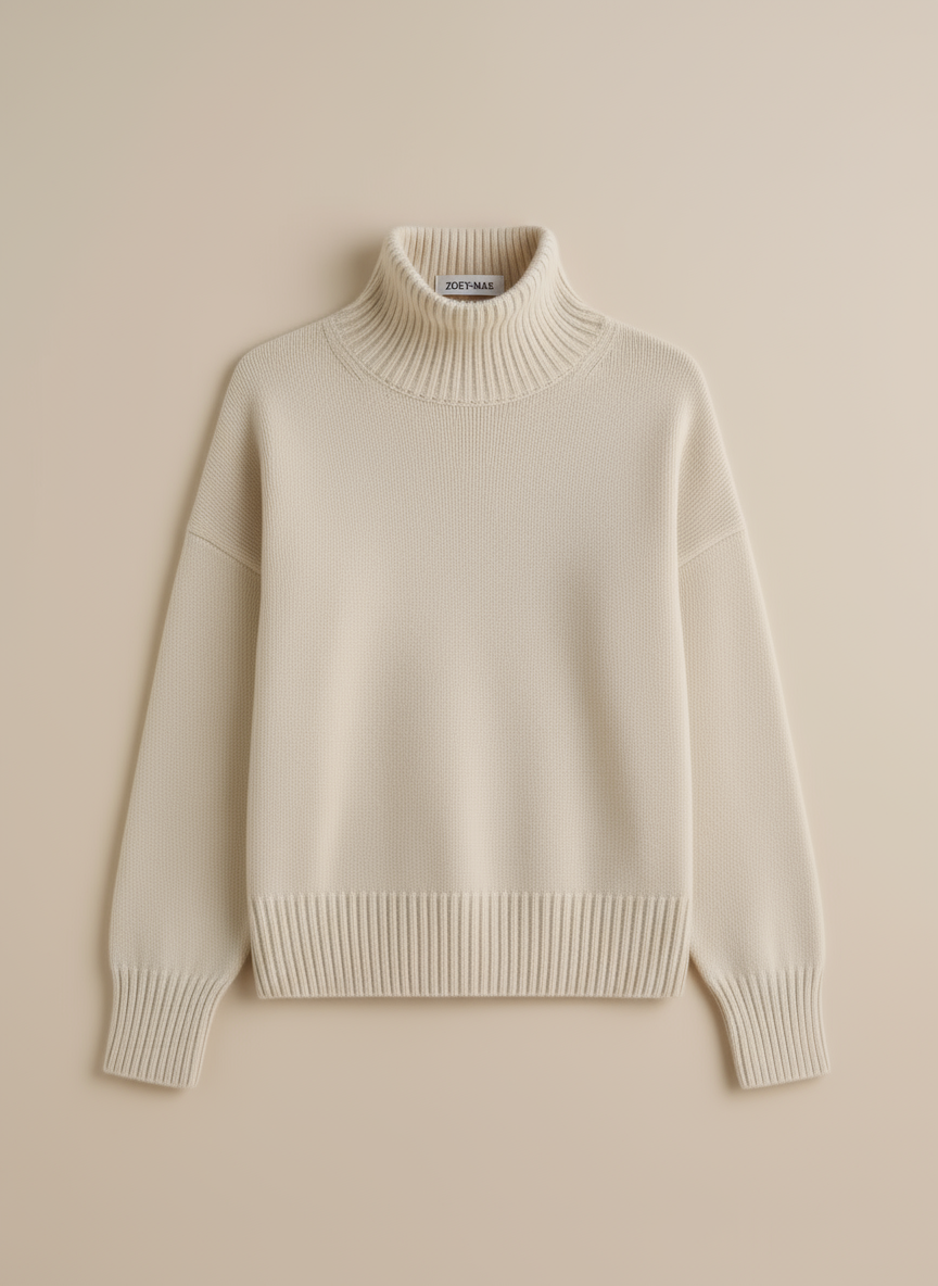 Zoey mae CASHMERE HIGH-NECK SWEATER
