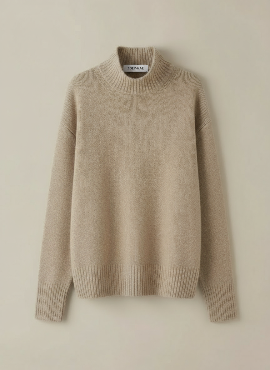 Zoey mae CASHMERE HIGH-NECK SWEATER