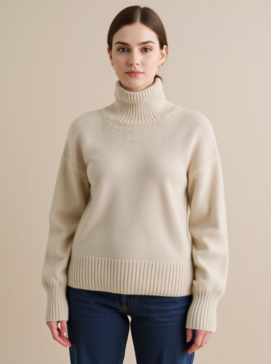Zoey mae CASHMERE HIGH-NECK SWEATER