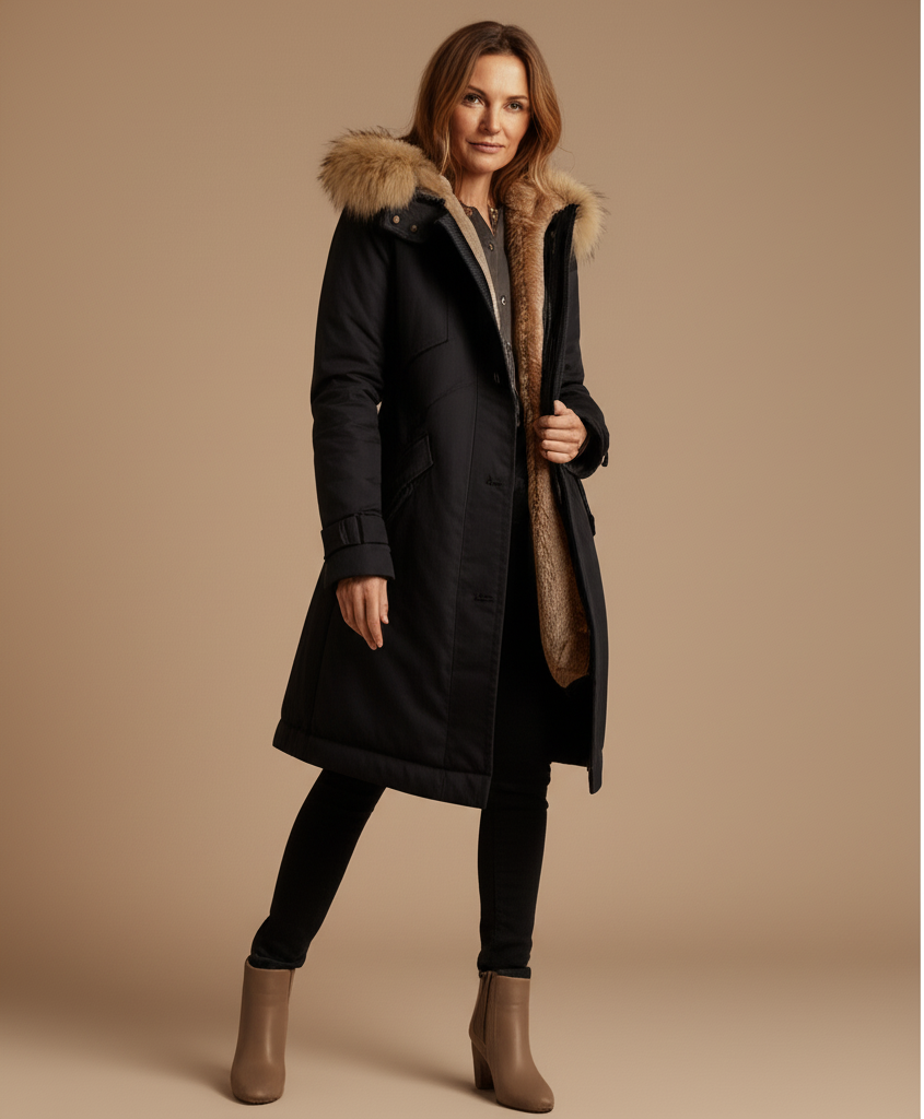 Misha - Cozy Faux Fur Lined Coat