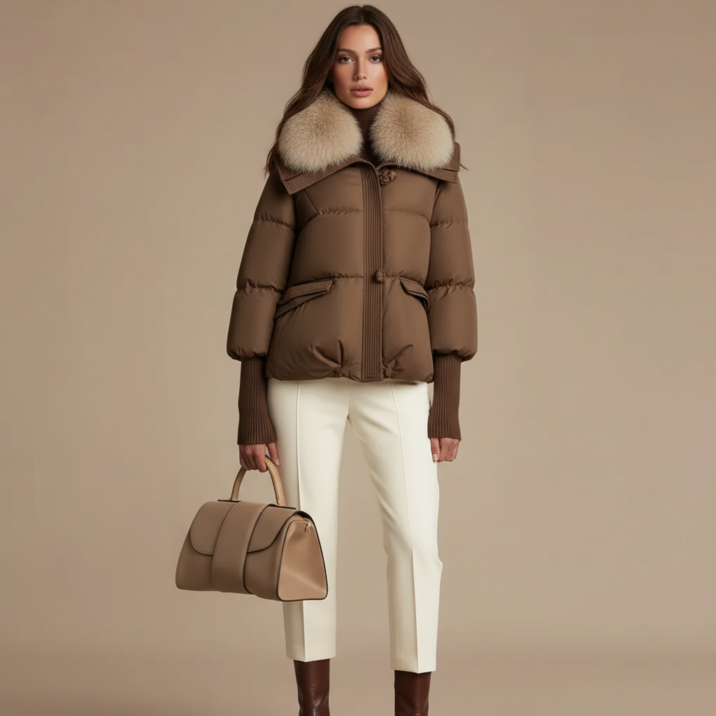 Lucy - Chic Fur-Trimmed Elegant Coat