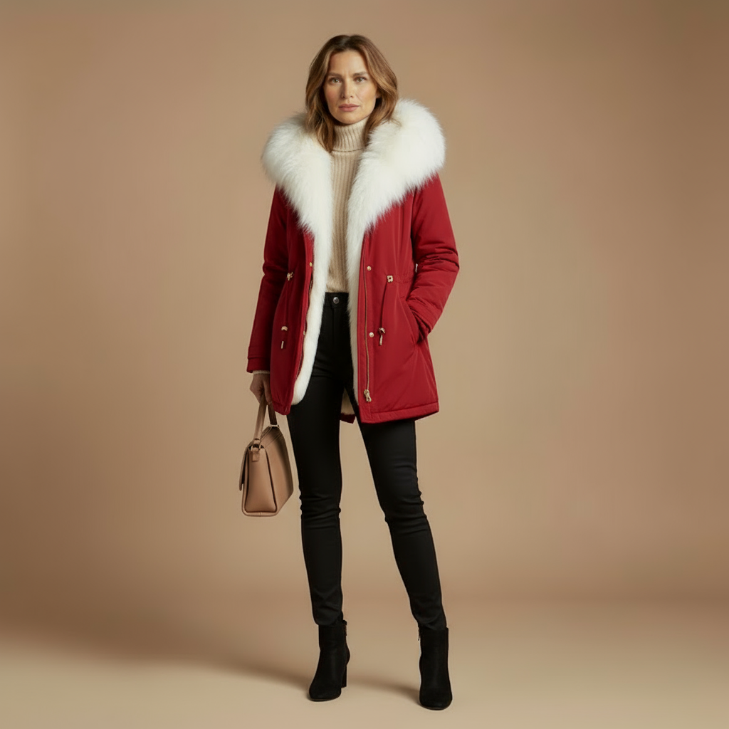 ivana - Insulated Waterproof Winter Coat with Fur Lining