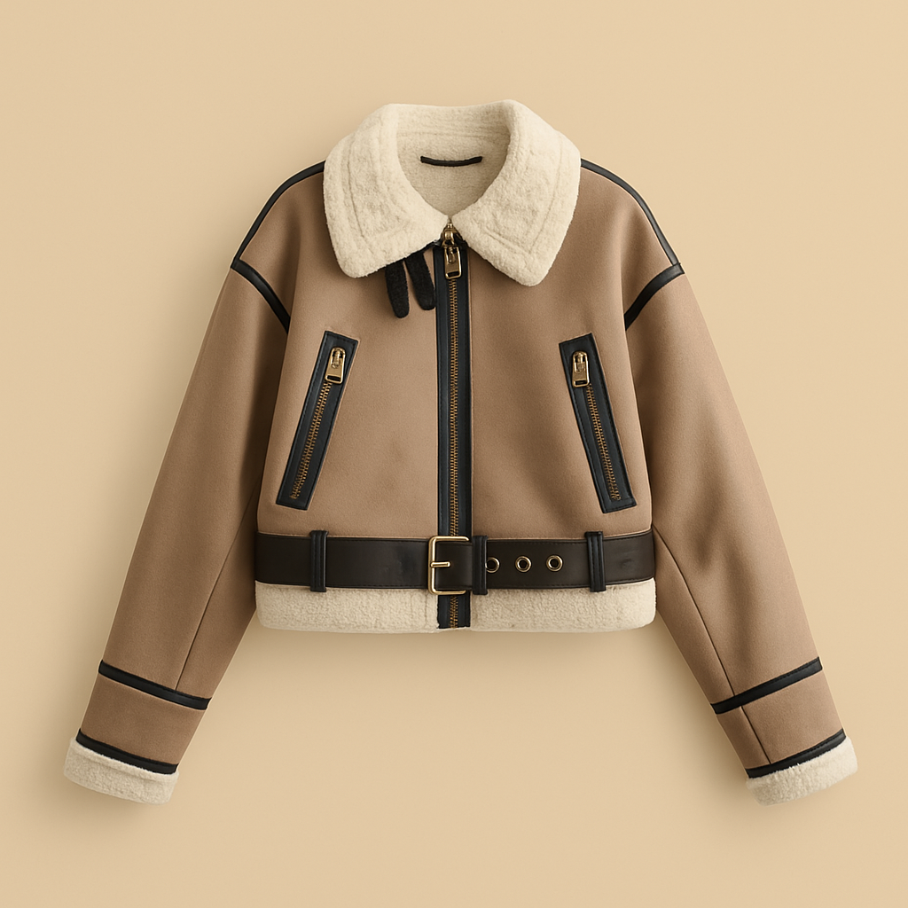 Fenella -  Casual Women's Wear Flip Collar Fur